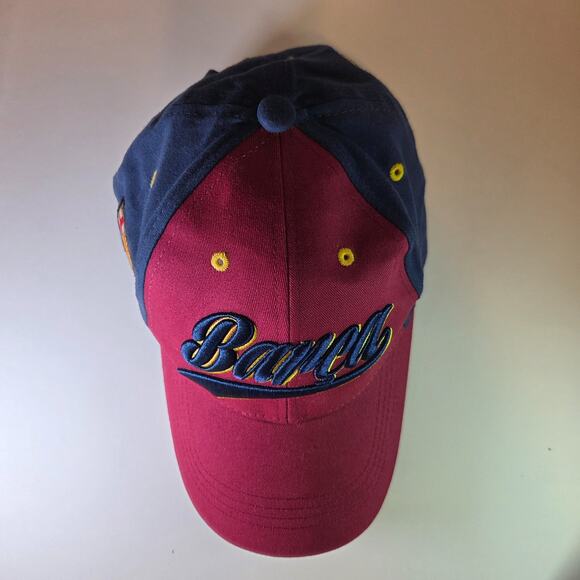FC Barcelona Barça Adjustable Hat Rhinox Official Product Maroon Navy FCB Crest - Picture 2 of 9